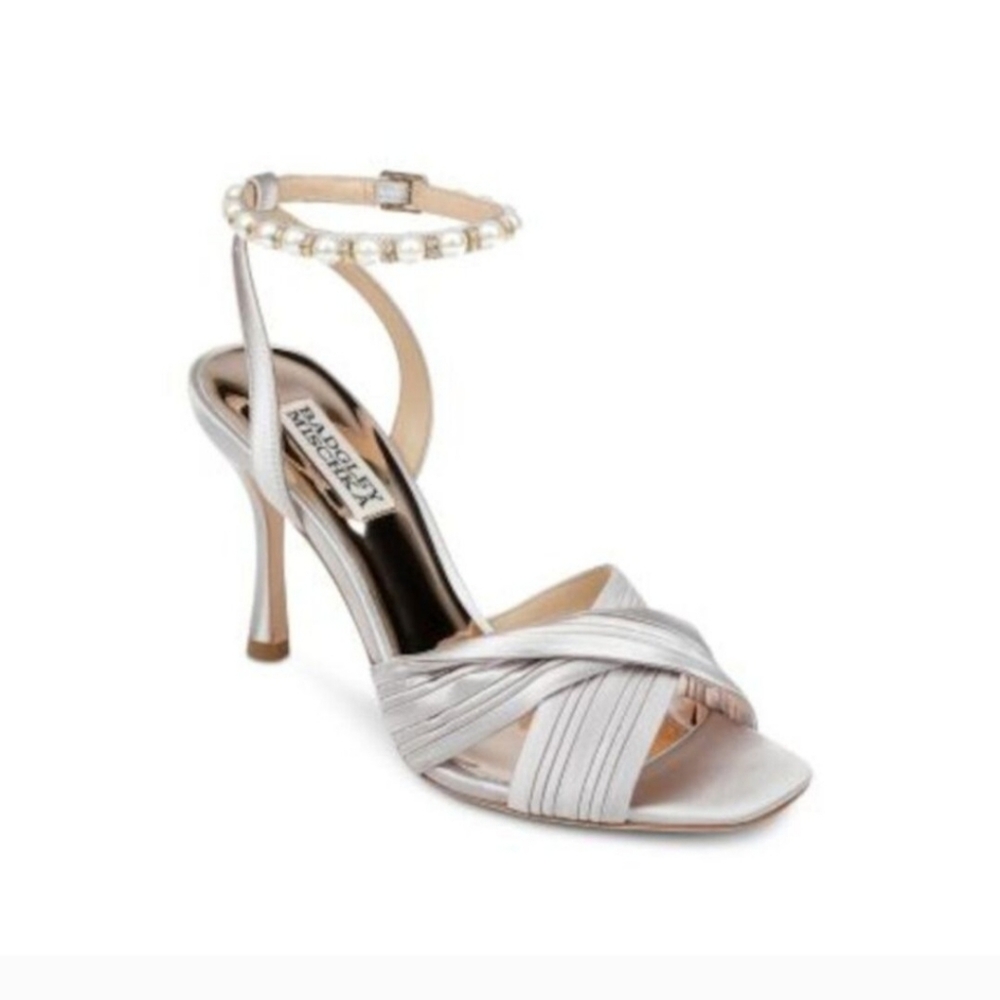 Badgley Mischka Tawny High-Heeled Wedding Sandals in Lavst SZ 8